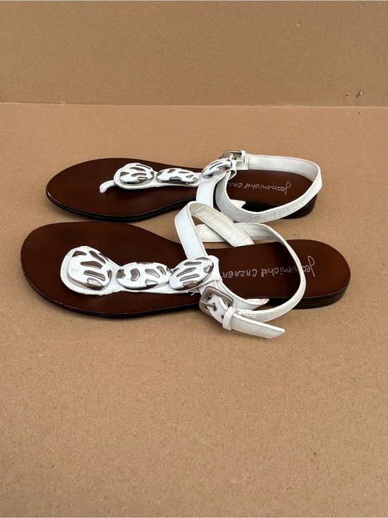 Shoes - Jean Michel Cazabat Women's Talia Leather Sandals minimalist EU 38.5 US 8 white